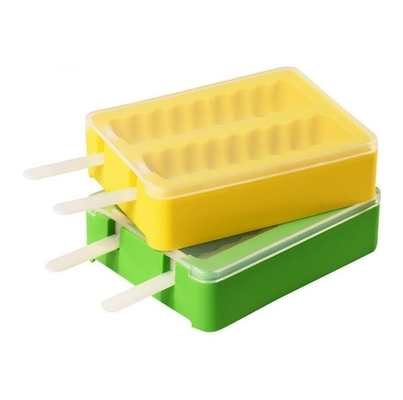 ग्रीष्मकालीन Popsicle सिलिकॉन आइस ब्लॉक Molds, Stackable आइस क्यूब ट्रे पीपी सामग्री