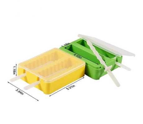 ग्रीष्मकालीन Popsicle सिलिकॉन आइस ब्लॉक Molds, Stackable आइस क्यूब ट्रे पीपी सामग्री