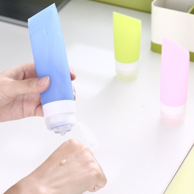 Refillable लोशन सिलिकॉन यात्रा पैकिंग बोतल, सिलिकॉन टॉयलेट्री की बोतलें टिकाऊ