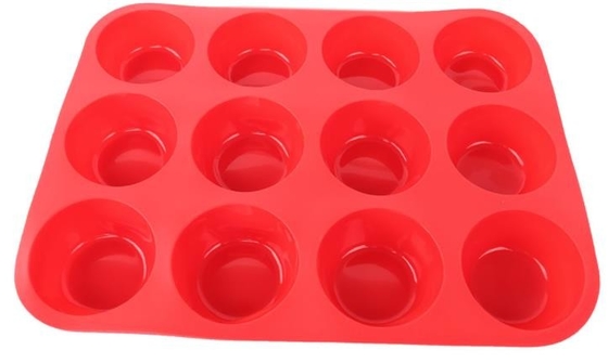 12 गुहा उच्च तापमान सिलिकॉन मोल्ड त्वरित रिलीज 165g नेट वजन Stackable