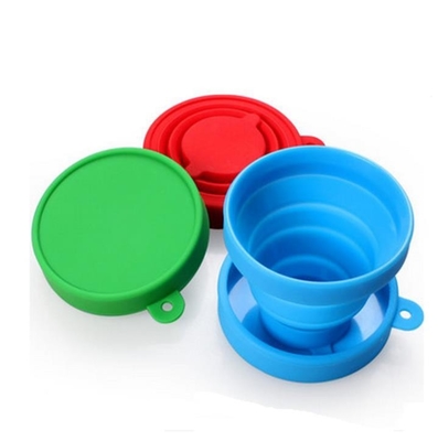 190ML शैली BPA मुक्त खाद्य ग्रेड बंधनेवाला सिलिकॉन तह कप