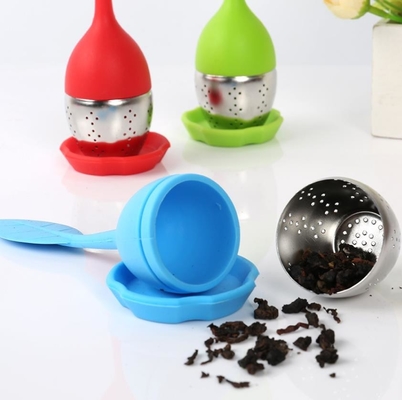 BAP मुक्त चाय infuser प्यारा सिलिकॉन चाय infuser पत्ती आकार एफडीए सिलिकॉन